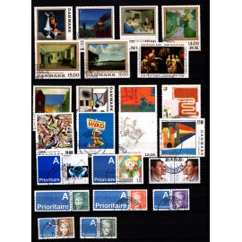  Lot med forskellige danske mærker - stemplede - Høj AFA